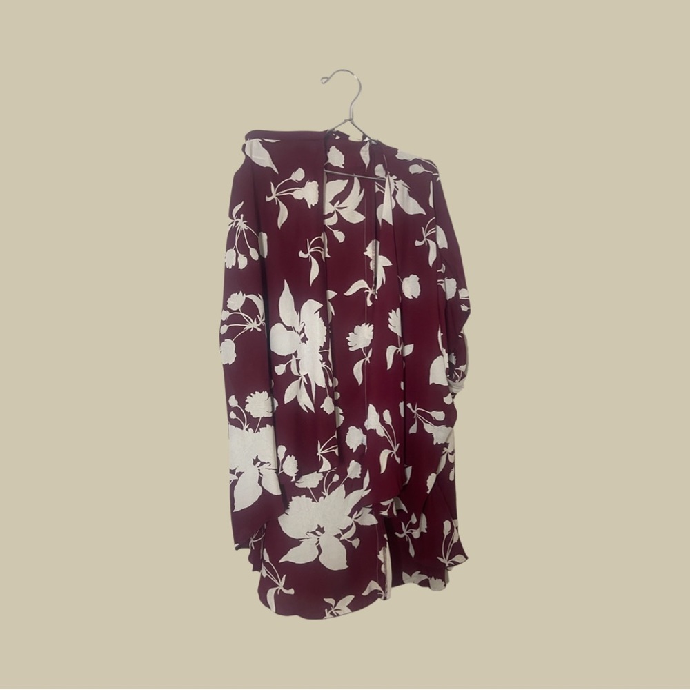 Floral print kimono